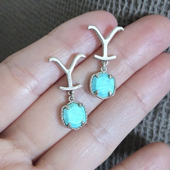 Yellow💛 Rose🌹 By Kendra Scott x Yellowstone🐂 "Dutton" Drop Earrings - NWT - Picture 9 of 16